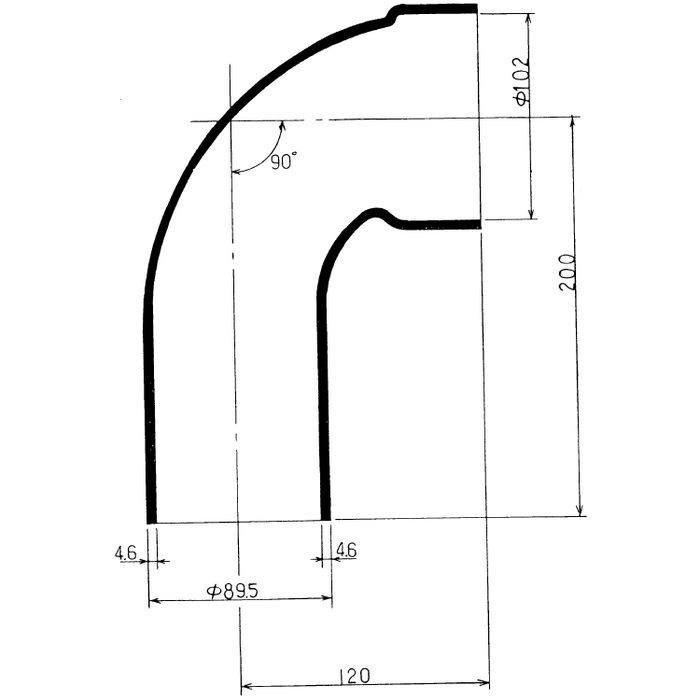 YTK90S 塩ビコーティング鋼管 90°