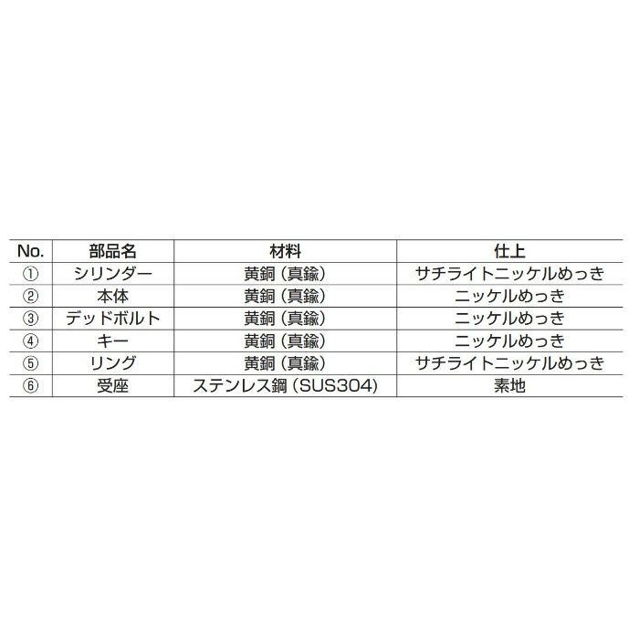 ランプ印面付シリンダー錠3310型(別番)トータルロック3310シリーズ 3310-24-B 150-063-600