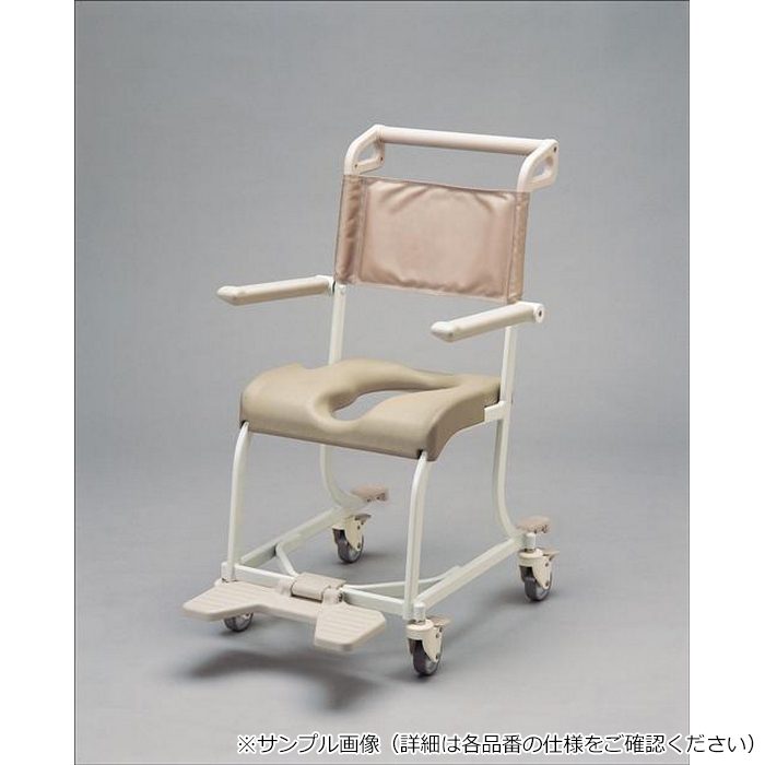 EWCS604CS 水まわり用車いす ソフトシート付 Cタイプ（便器高417mm用 