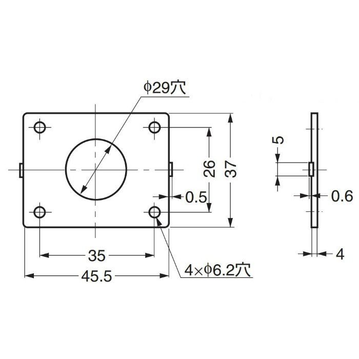 ランプ印スペーサーTSSP型面付錠用 TSSP-W 150-060-148