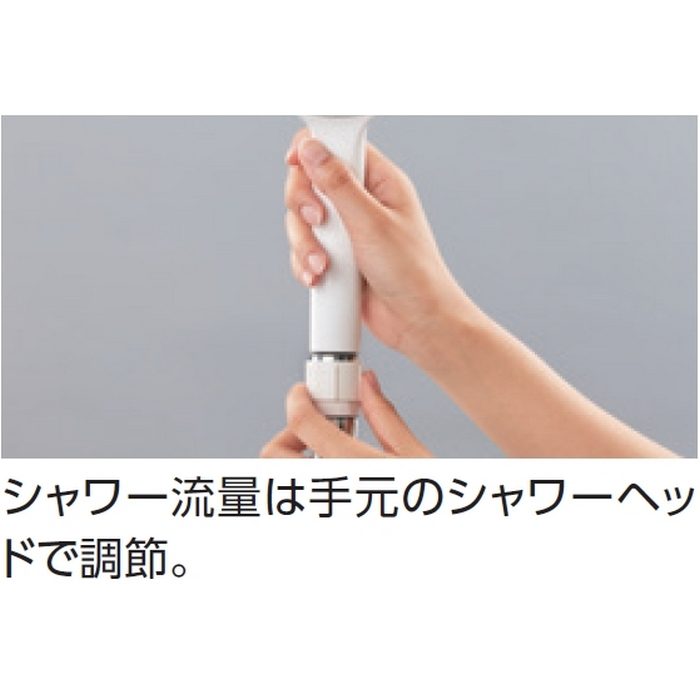 TMN40STY4 壁付サーモスタット混合水栓（コンフォートウエーブ 3モード めっき） 洗い場専用 樹脂ホース（シルバー） シャワーヘッドφ110mm スパウト長70mm