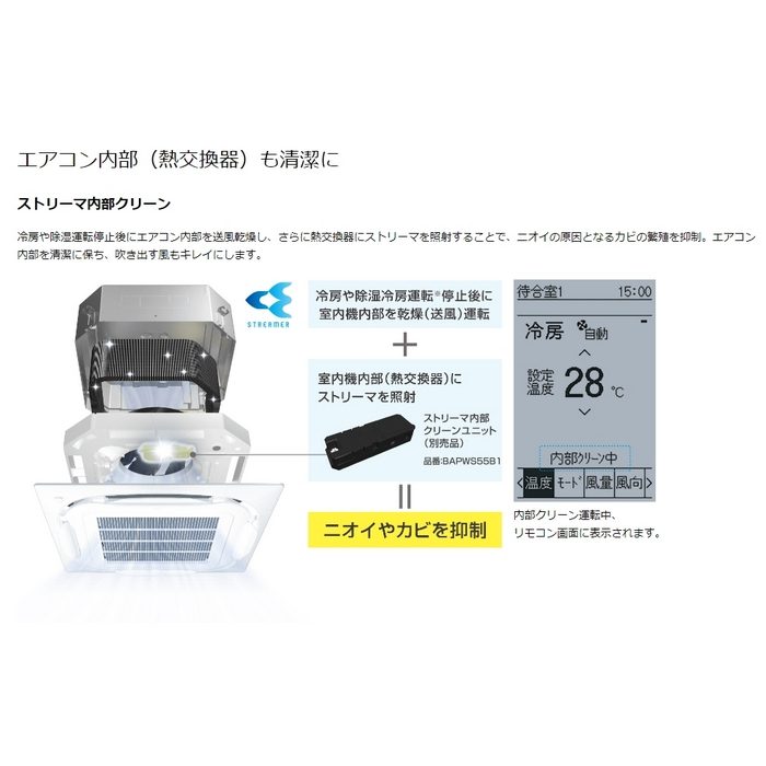 SSRH80CT FIVE STAR ZEAS 天井吊形 センシング ペア P80 三相200V ワイヤード フレッシュホワイト