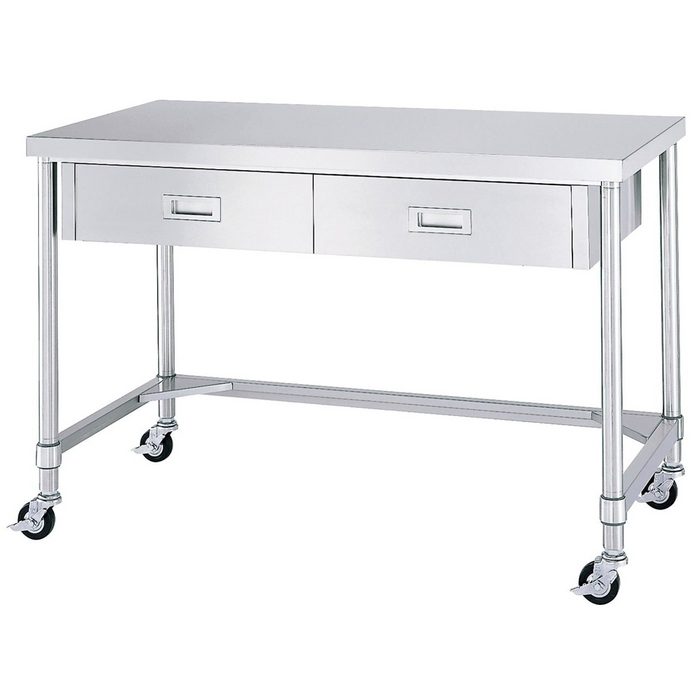 下部三方枠 作業台(片面引出付・キャスター付)WDTC-12045 新品下部三方枠仕様 作業台（引出無・キャスター付）ＷＴＣ