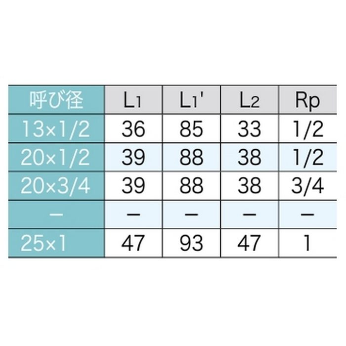 NJXWLE ナイスジョイント継手 給水栓ロングエルボ SUS304 20×20A