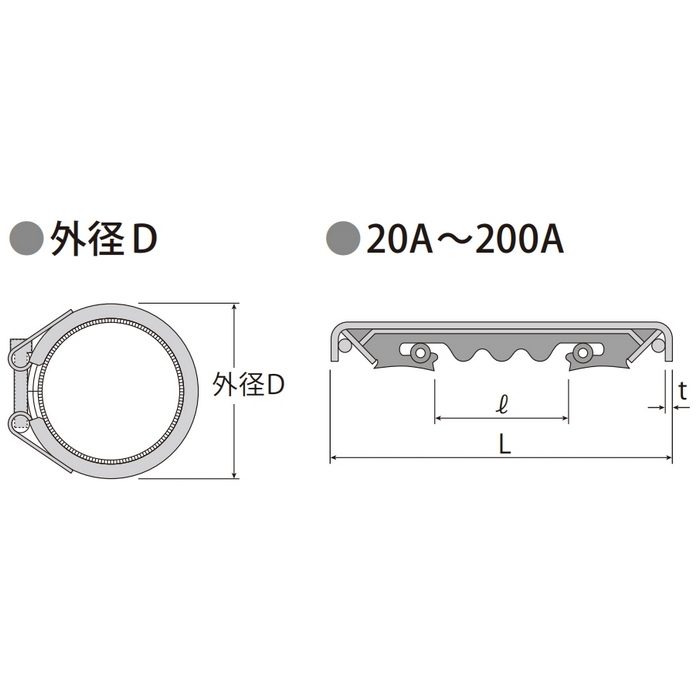 G-50ESS ストラブ・グリップ Gタイプ EPDM SUSボルト 50A