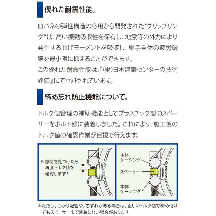 G-50EFSS ストラブ・グリップ Gタイプ EPDM SUSボルト 50A