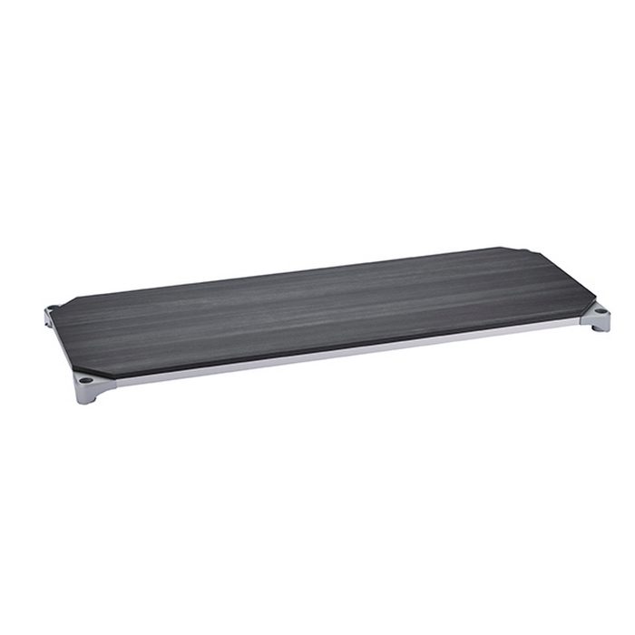 B1824MBS1 ベーシックシリーズ ウッドシェルフ 棚用 600×450mm ブラックウッド シルバーフレーム