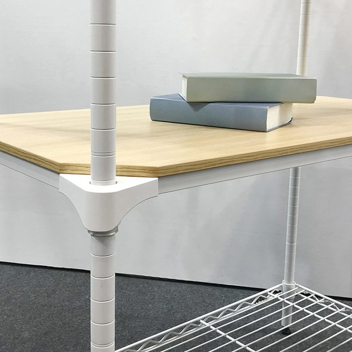 B1824MBS1 ベーシックシリーズ ウッドシェルフ 棚用 600×450mm ブラックウッド シルバーフレーム