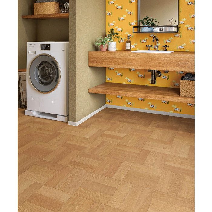 E1050 ポンリューム(Ponleum) 住宅用クッションフロア ウッド チェッカーパーケット 1.8mm厚 182cm巾
