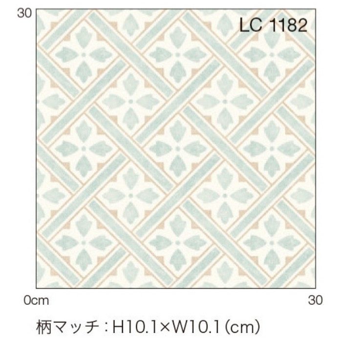 LC1182 Ponleum 住宅用クッションフロア LAURA ASHLEY Mr Jones 1.8mm厚 182cm巾 ダックエッグ