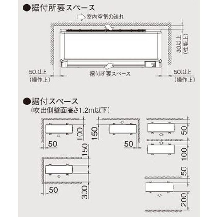 S714ATCP-W 壁掛型ルームエアコン CXシリーズ 23畳用 室内機・室外機セット 室内電源200V H295mm ホワイト