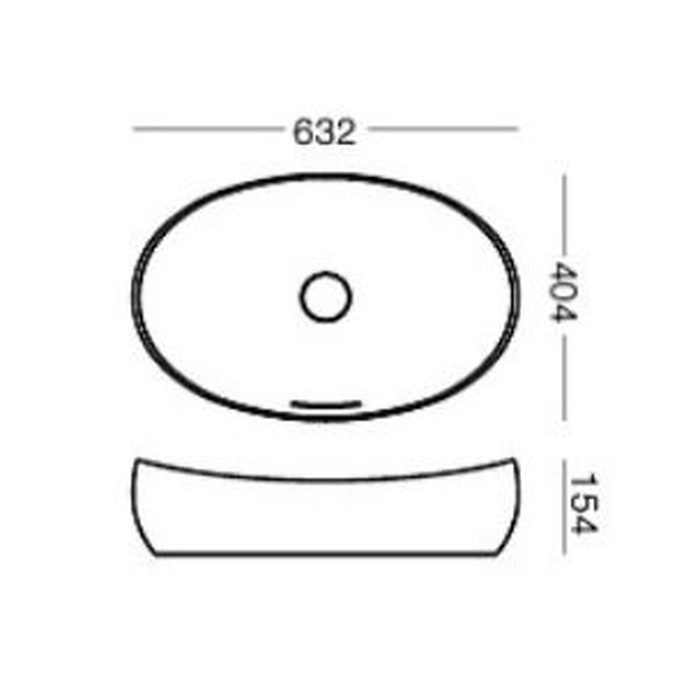 CEL531U-MW 洗面器 ベッセル オーバーフローあり 632×404mm マットホワイト