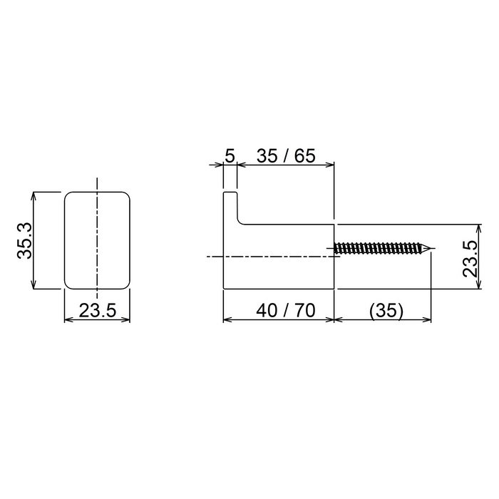 RA0001MB-70 フック D70mm マットブラック