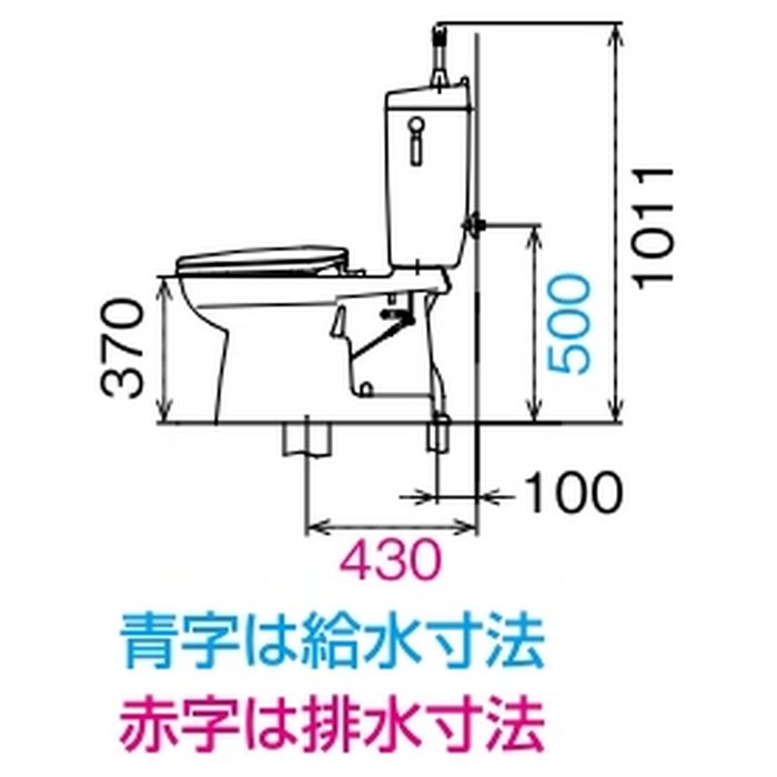 TW-3B+CW-EA24A/BN8+CF-480EW 【便器＋タンク＋便座＋止水栓セット】 洋風簡易水洗便器トイレーナR ハイパーキラミック 水抜方式  手洗付 シャワートイレNew PASSO 床給水 オフホワイト