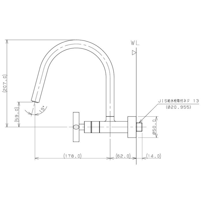 128-119 2ハンドル混合栓 JUBE