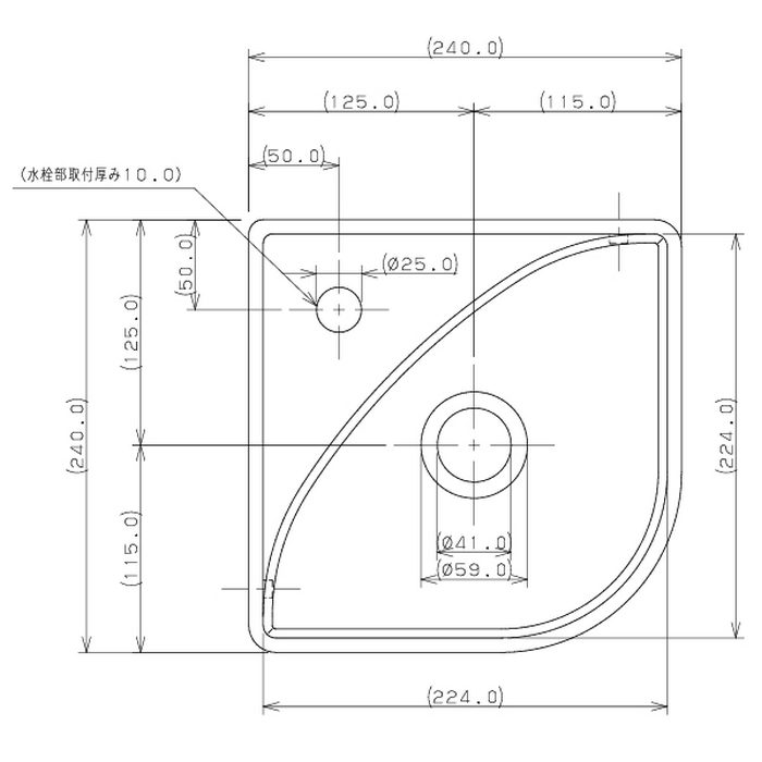 493-243-MW 壁掛手洗器 chouchou マットホワイト