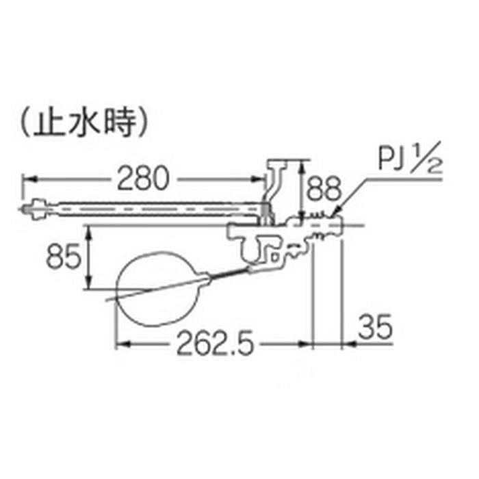 662-342 タンク部品 万能ロータンクボールタップ