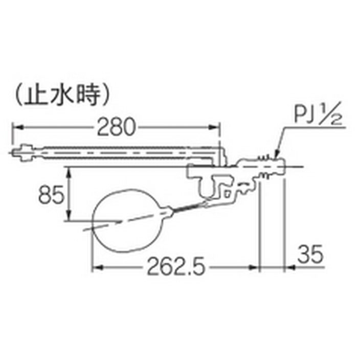 662-343 タンク部品 ロータンクボールタップ