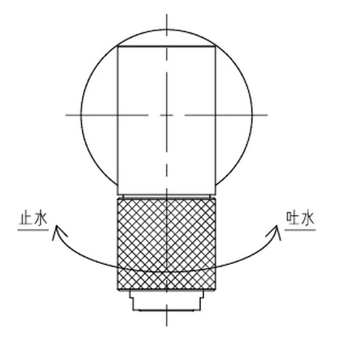703-701-B 水栓金具 横水栓 ロング 槌 マットブルー