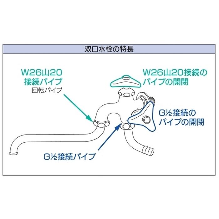 704-200-13 単水栓 双口自在水栓