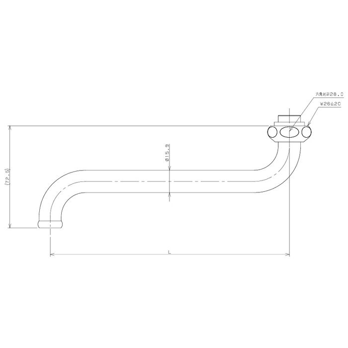 795-42-480 パイプ・先端器具 Sパイプ 480mm