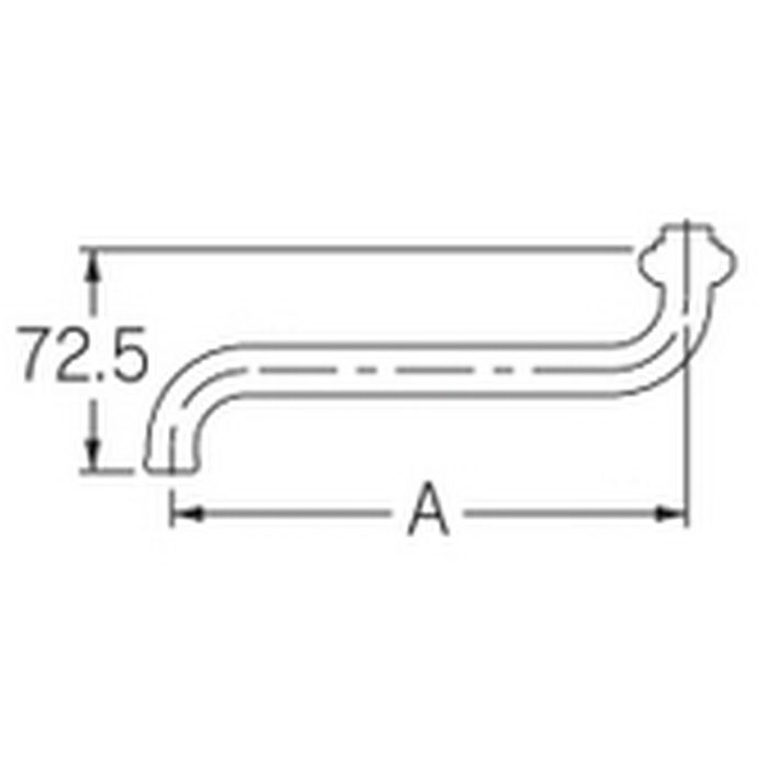 795-909 パイプ・先端器具 節水Sパイプ 170mm