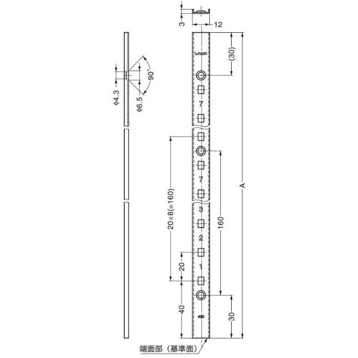 ランプ印ステンレス鋼製棚柱SPE型 SPE-1820WT 120-020-757
