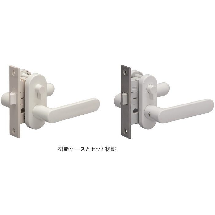 LU32-BP4-1S-WH 浴室用レバーハンドル 空錠 バックセット32 DT30 ホワイト