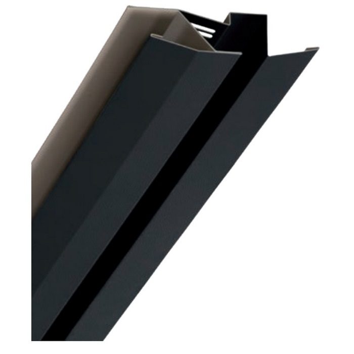 【入荷待ち】FV-E12-L18-BK 軒天換気材（軒先・壁際タイプ） 鋼板製 L1820mm ブラック 6本入