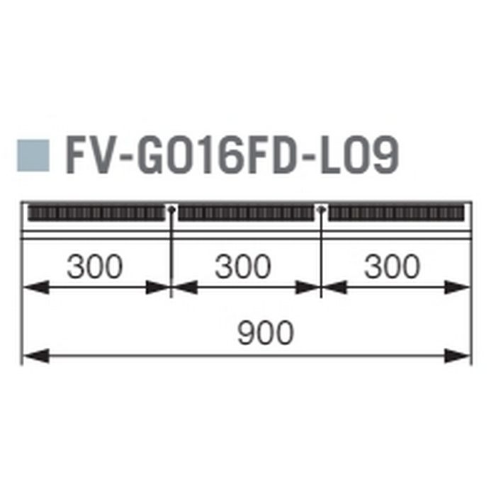 FV-G016FD-L09-WT 防火軒天換気材（軒ゼロタイプ） L900mm ホワイト 6本入