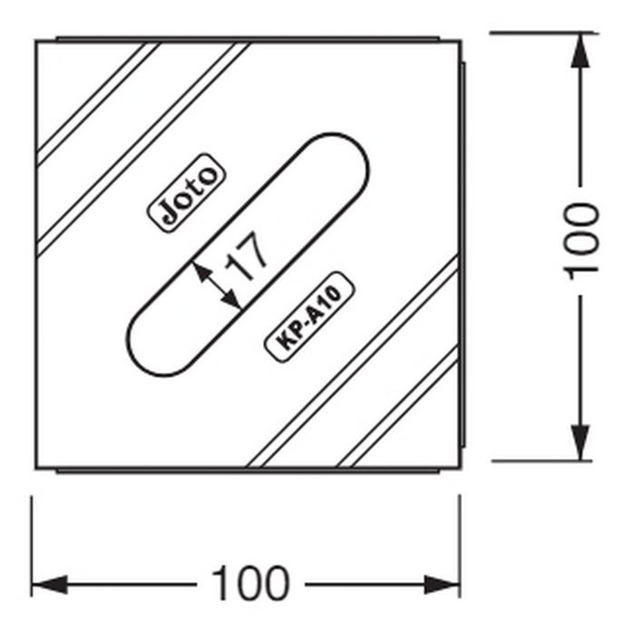 KP-A10 キソパッキン 100×100×20mm ブラック 60個入