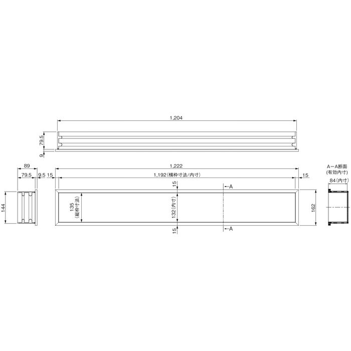 NK-16120-WT キッチンニッチ 162×89×1222mm ホワイト 城東テクノ