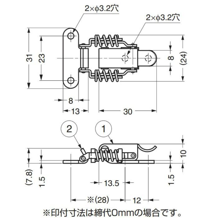 オールステンレス鋼製キャッチクリップSCC-30 SCC-30 120-040-693