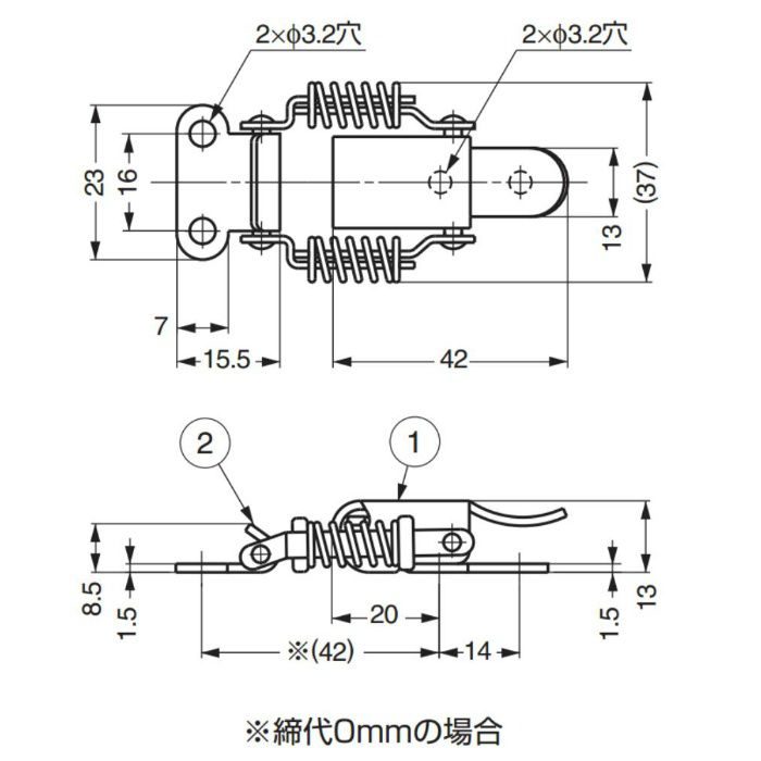 オールステンレス鋼製キャッチクリップSCC-40 SCC-40 120-043-980