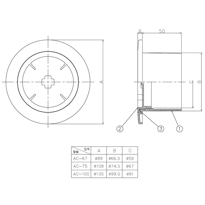 AC-75-I 因幡電工 エアコンキャップ 74.5×108×67mm アイボリー（シルキーホワイト系）