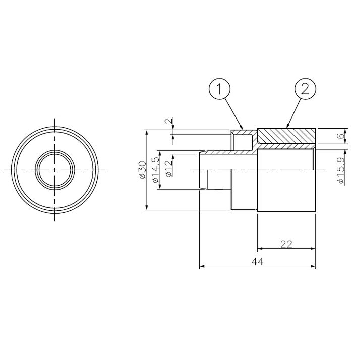 DSH-14C 因幡電工 本体カフスφ14 DSH-14用パーツ 10個入