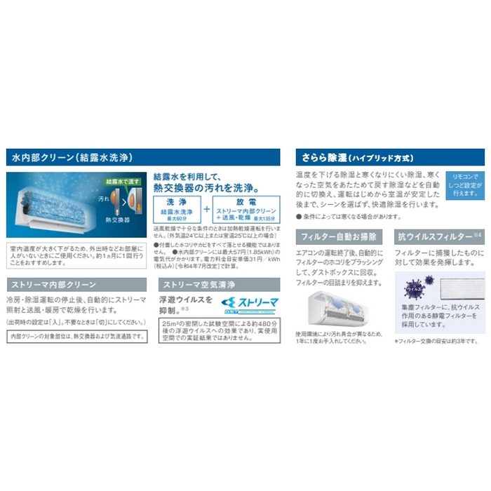 S564ATGP-W 壁掛形エアコン GXシリーズ 単相200V 室内電源タイプ 18畳対応 室外機セット ホワイト