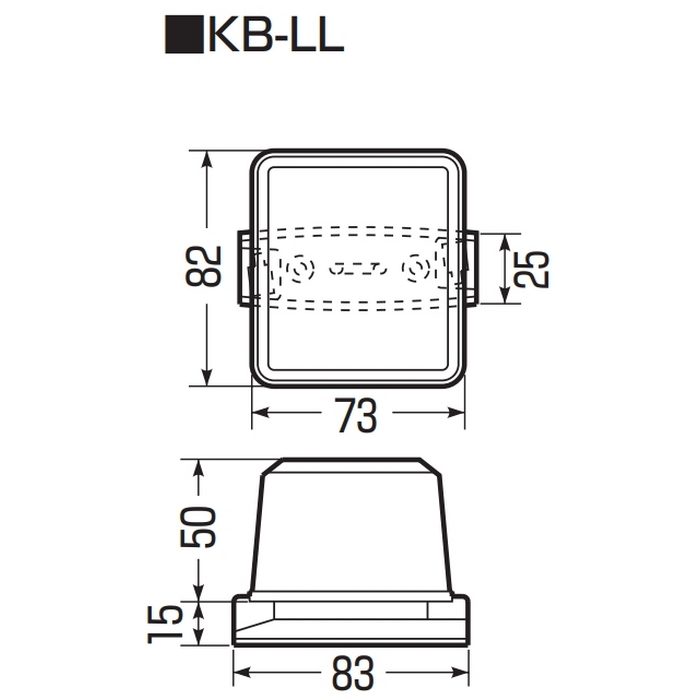 KB-LL 透明ジョイントボックス 大型（角） 10ヶ入