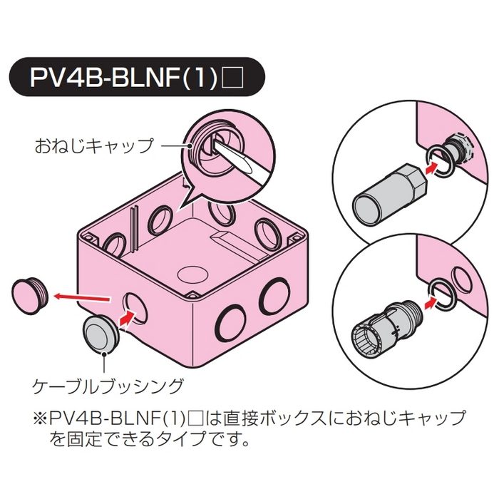 PV4B-BLNF1J 露出用四角ボックス（取付自在蓋） ベージュ