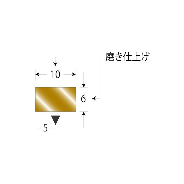 20-6210-1 フラットバー 穴なし 真鍮製 2m 磨き仕上げ