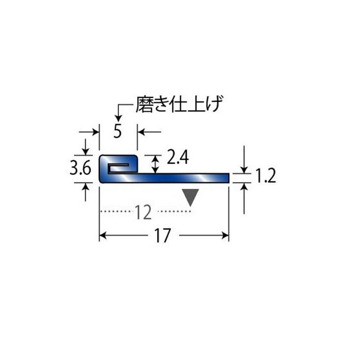 20-656 ステンレスフロアジョイナー 穴あり ステンレス製 2m 磨き仕上げ