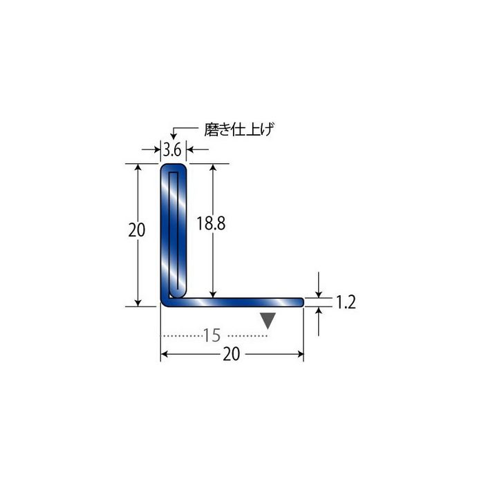20-6520 ステンレスフロアジョイナー 穴あり ステンレス製 2m 磨き仕上げ