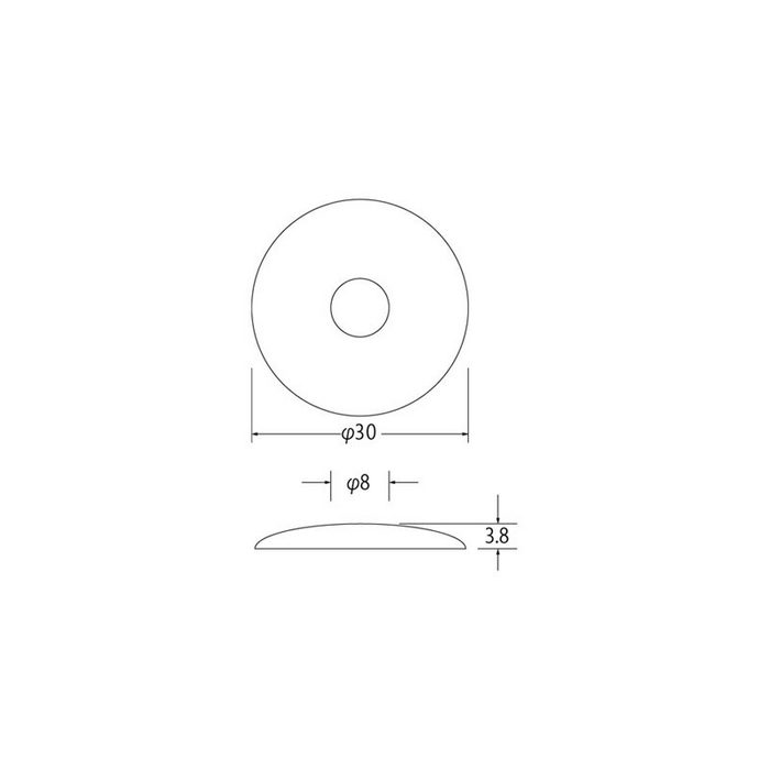 20-660ST リースマーク 境界標示鋲 ビス止め式 専用ビス付 ステンレス製 φ30mm  10ヶ入
