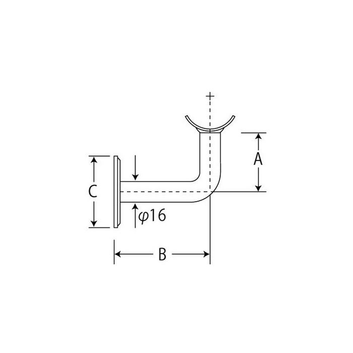 65-676ST パイプパーツ 半受け ステンレス製 φ32mm 磨き仕上げ