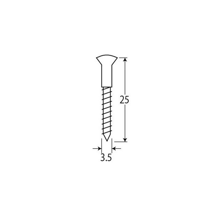 75-210(P) ビス タッピングビス 鉄製 3.5×25mm ユニクロメッキ仕上げ 10本入
