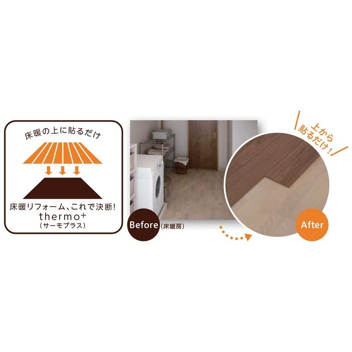 YR46-30-W サーモプラスⅡ リモデル用床材 厚さ3.5mm 145×900mm オーク YR46-30-W サーモプラスⅡ リモデル用床材 厚さ3.5mm 145×900mm オーク