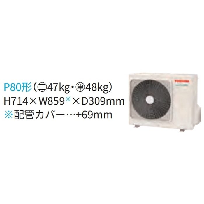 GCEA08011MUB パッケージエアコン 天井吊形 スマートエコneo 大清快 シングル P80形 三相 室内機・室外機・ワイヤードリモコンセット