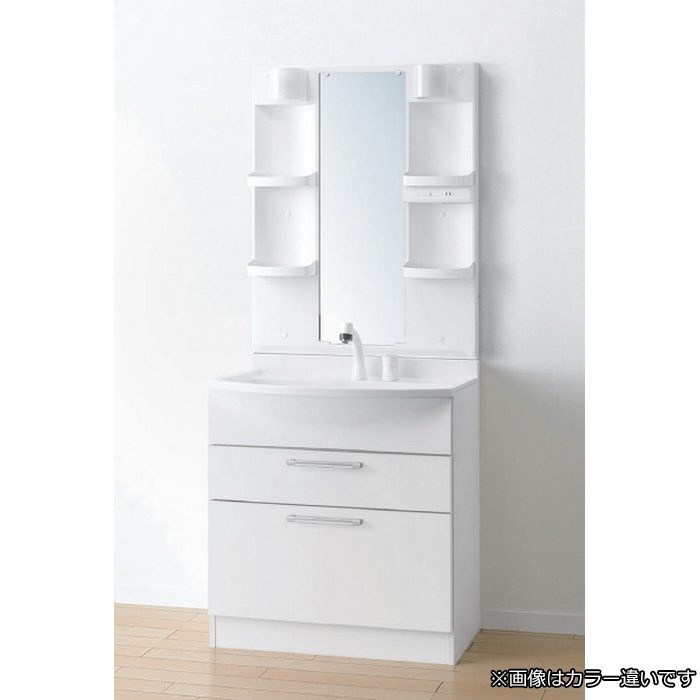 LKAL751AUNJ5SBLHD1 洗面化粧台セット アルバ750 一面鏡LED 二段引出タイプ 間口750mm ダークブラウン