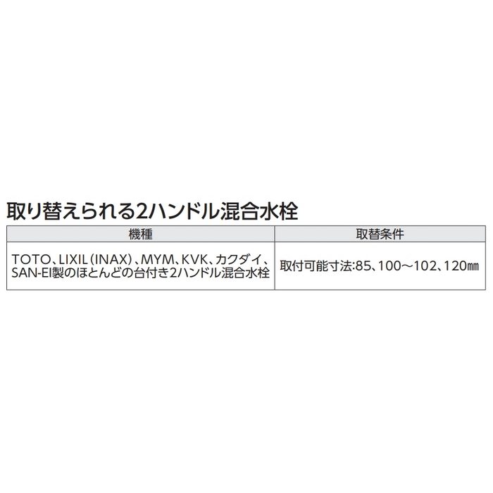 TBV03424J1 GGシリーズ 台付サーモスタット混合水栓 取替兼用 コンフォートウエーブ・クリック φ90 スパウト長300mm