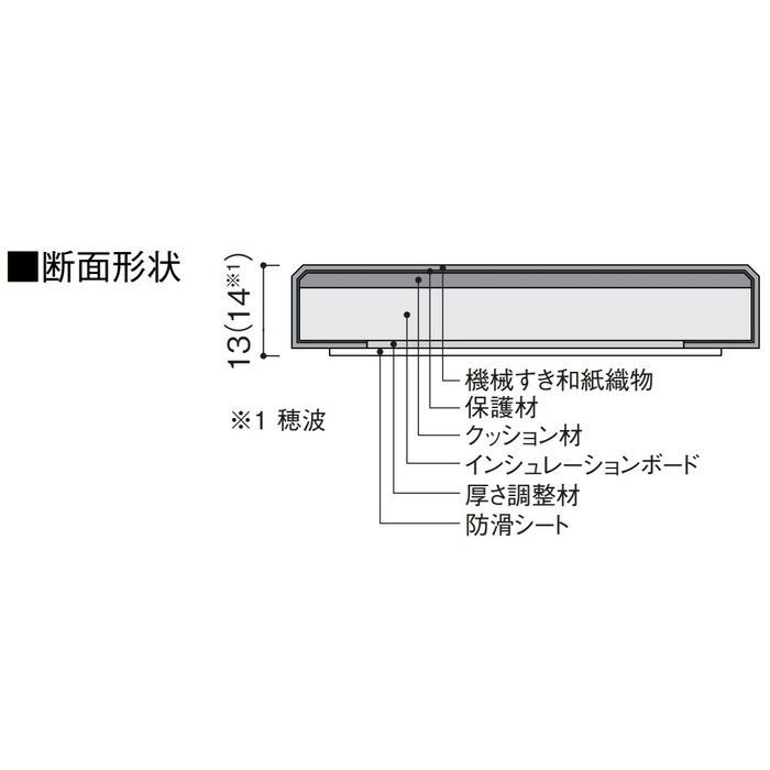 YQ5821-2 ここち和座 置き敷きタイプ 清流 厚13mm 820×820mm 小麦色 2枚入